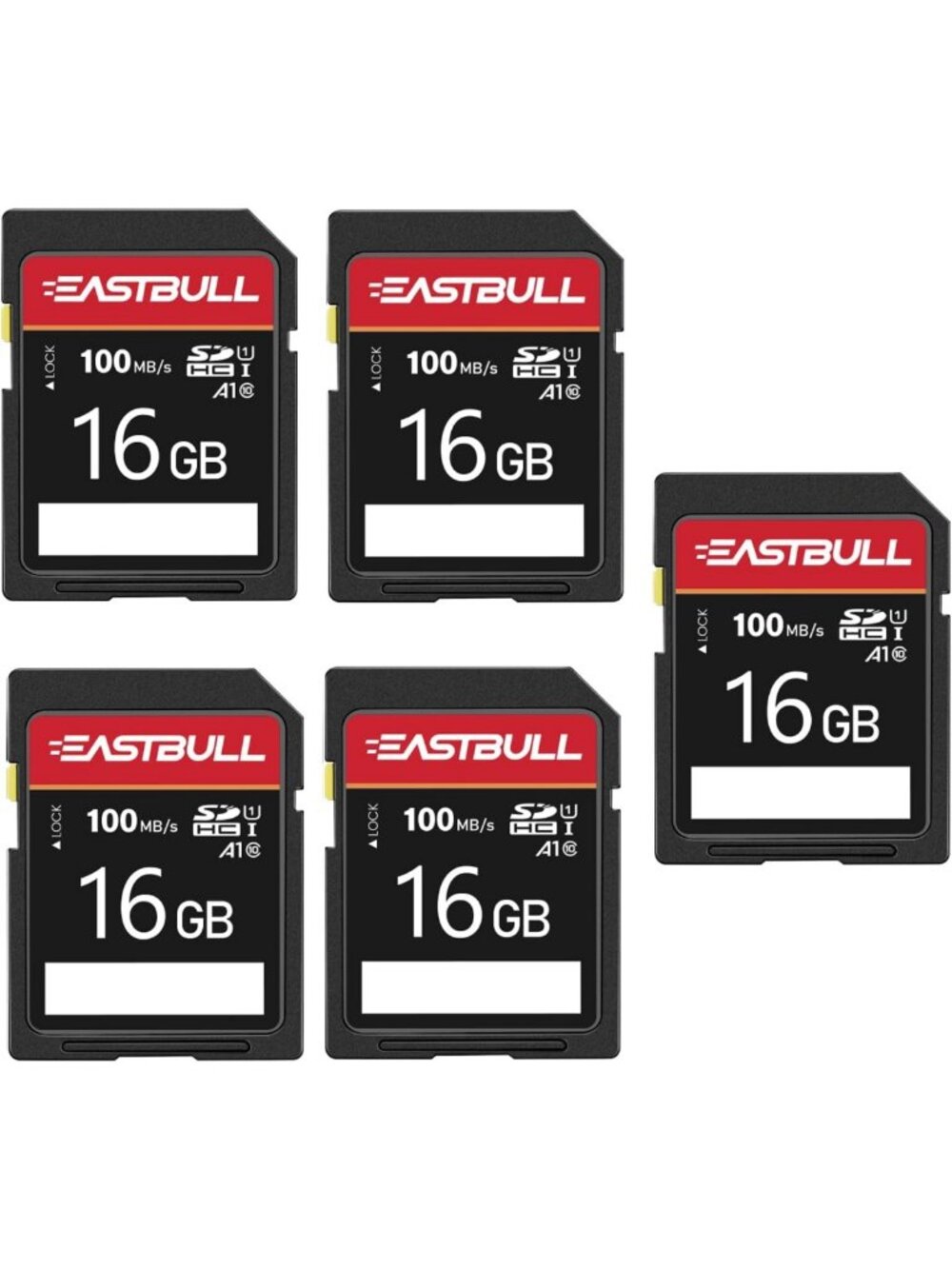5-Pack 16GB SD Cards U1 V30 SDHC with Mini Cases - High-Speed Storage Solution